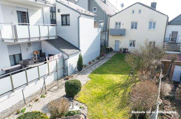 Rückseite Garten erhöht