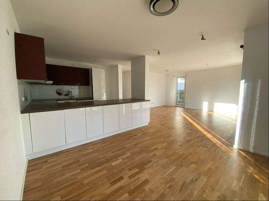 Wohnzimmer mit Küche