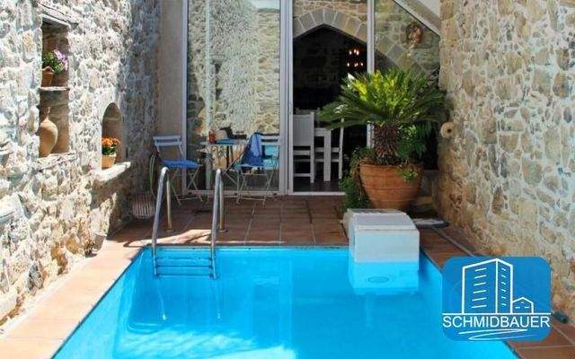 Kreta, Sivas: Traditionelles Steinhaus mit Swimmingpool