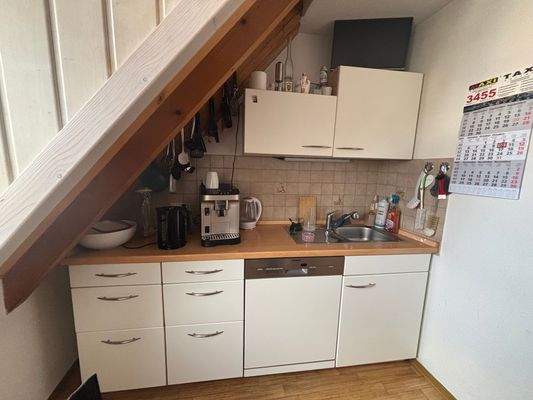 Küchenzeile im Dachgeschoss