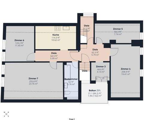 Grundriss 1. OG Wohnung