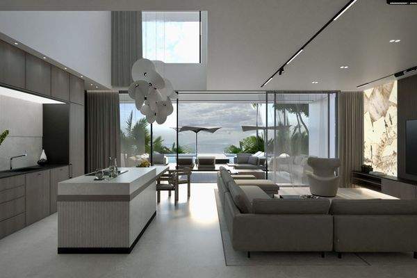 Küche und Wohnbereich