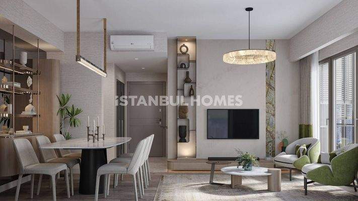 Forest-View Apartments in a Prestigious Complex in Istanbul Sariyer