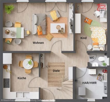 Grundriss EG zusätzl. Zimmer