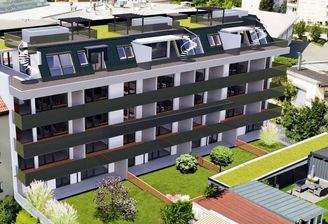 Visualisierte Ansicht von Süden, Wohnbauprojekt Pro20+ Kufstein