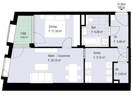 2-Zimmer Wohnung Top 9 / 13