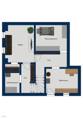 Grundriss Kellergeschoss - Exposé