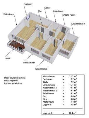 Grundriss und Wohnfläche