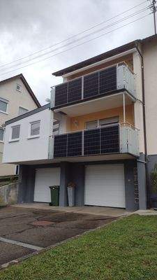 Blick zu den Balkonen