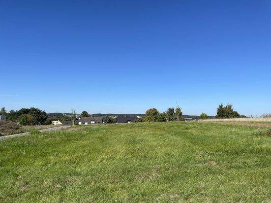 Blick auf das Baugebiet