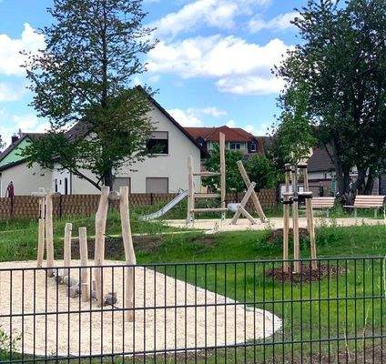 und es stehen bereits die ersten Häuser