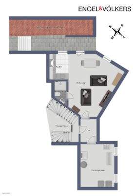 Untergeschoss 2 mit Außenbereich Zugang zu Einliegerappartement