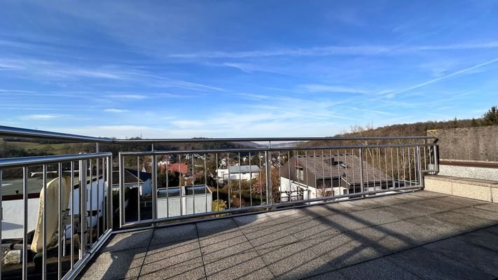 Ausblick von der Dachterrasse Schlafzimmer