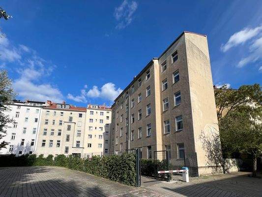 Blick von hinten auf Hinterhaus