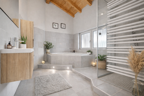 1. DG | Badezimmer mit Wanne, virt. Darstellung