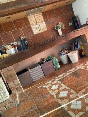 Küche rustikal Arbeitsplatte.JPG