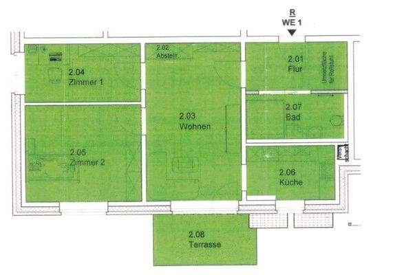 Grundriss Wohnungstyp 1r
