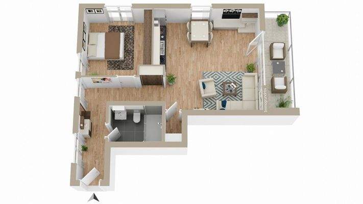 Grundriss Dachgeschoss WE 5