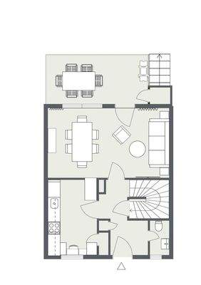 Erdgeschoss (Exposégrundriss - nicht maßstäblich)