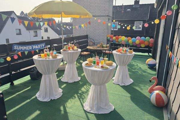 Party auf der Dachterrasse