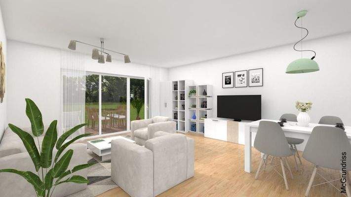 Graz-Gartenwohnung-Wohnbereich-Visualisierung