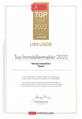 Urkunde TOP Immobilienmakler