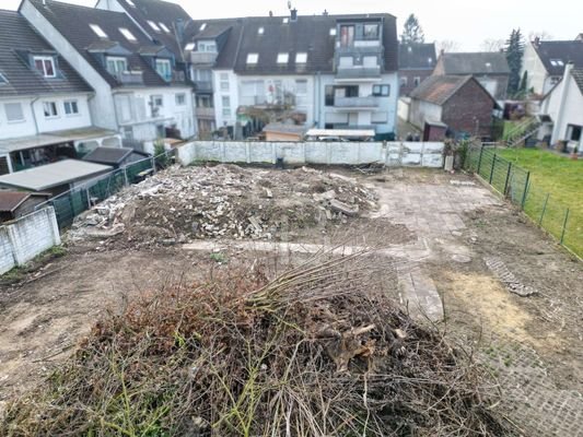 Blick auf das Grundstück