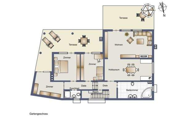 Grundriss Gartengeschoss