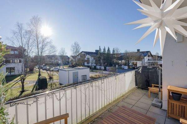 Balkon Gebäuderückseite