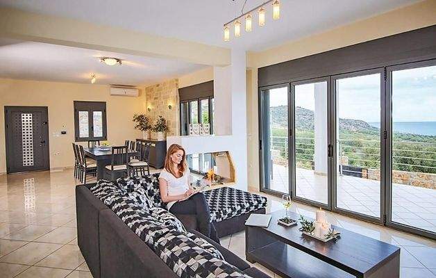 Milatos: Erstaunliche Villa mit Blick auf das Meer auf Kreta zu verkaufen