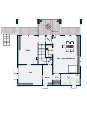 Souterain mit Einliegerwohnung