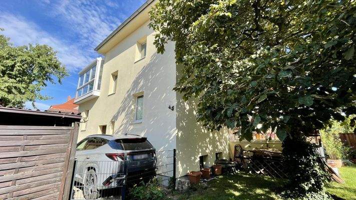 Rückansicht mit Garten