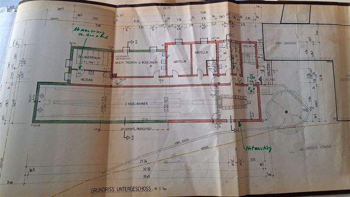 UG Kegelbahn Grundriss