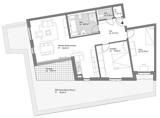 Grundriss Wohnung 4