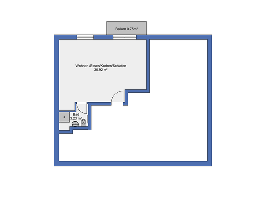 Grundriss ohne Bemaßung