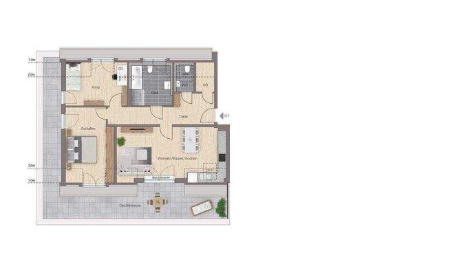 Wunderschöne Dachterrassenwohnung