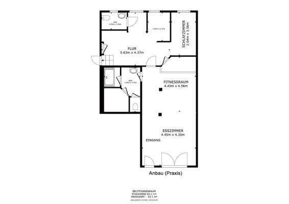 Grundriss Anbau (Praxis)