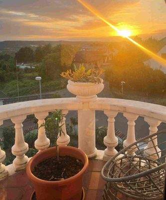 Sonnenuntergang - Blick vom Schlafzimmerbalkon