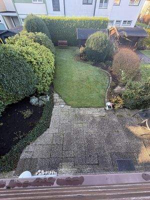 Balkon mit Blick in der Garten