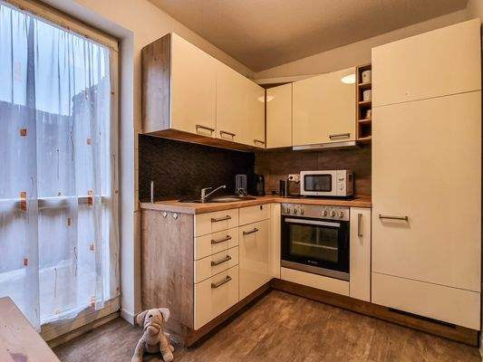 Küche mit Einbauküche