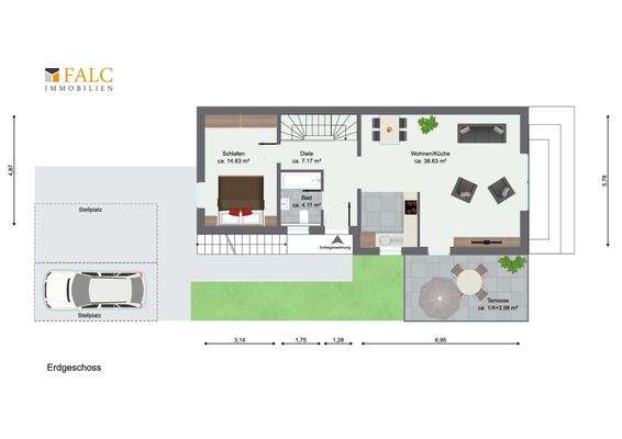 Erdgeschoss Einliegerwohnung