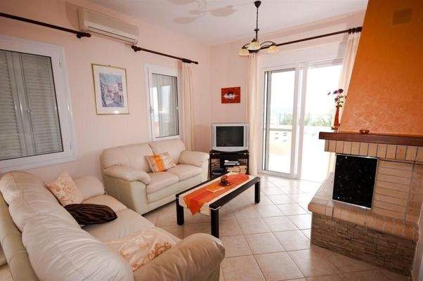 Kreta, Kampia: Erhöhter Meerblick in griechischer Landschaft