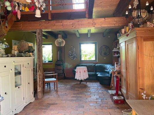 Landhaus Blick ins Wohnzimmer