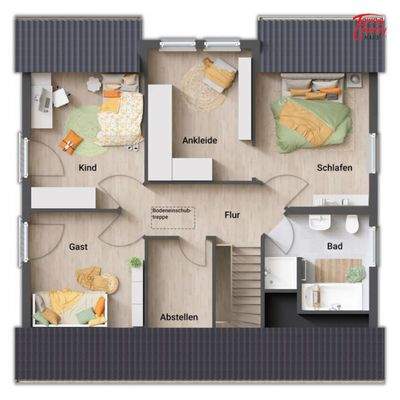 Grundriss OG Ankleide