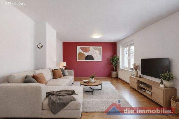 Wohnzimmer – virtuell möbliert