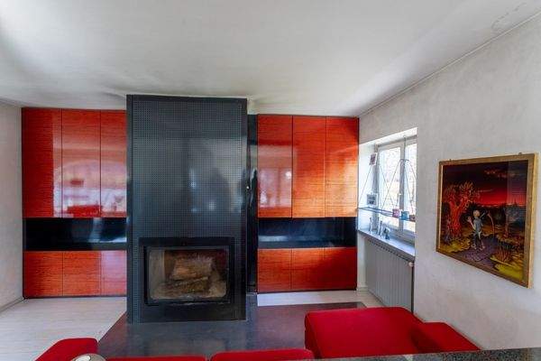 Kaminofen im Wohnzimmer