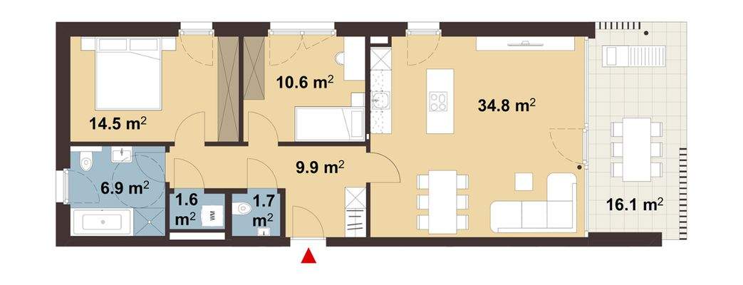 Am Emsbach II in Hohenems Grundriss Whg B01