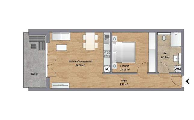 Grundriss Haus 3 WE 08