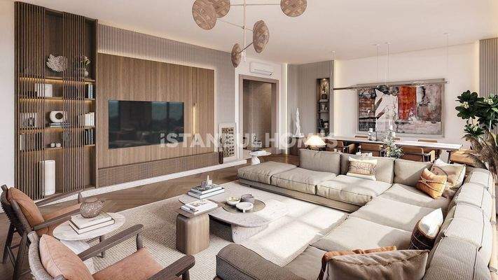 High-Ceiling Apartments in a Residential Complex in Eyup