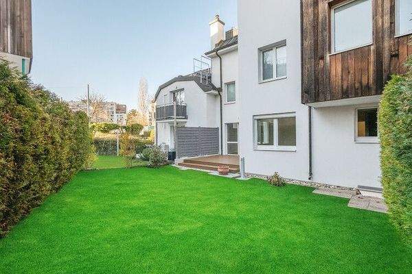 Mietwohnung mit Garten (Foto wurde mit KI bearbeitet)